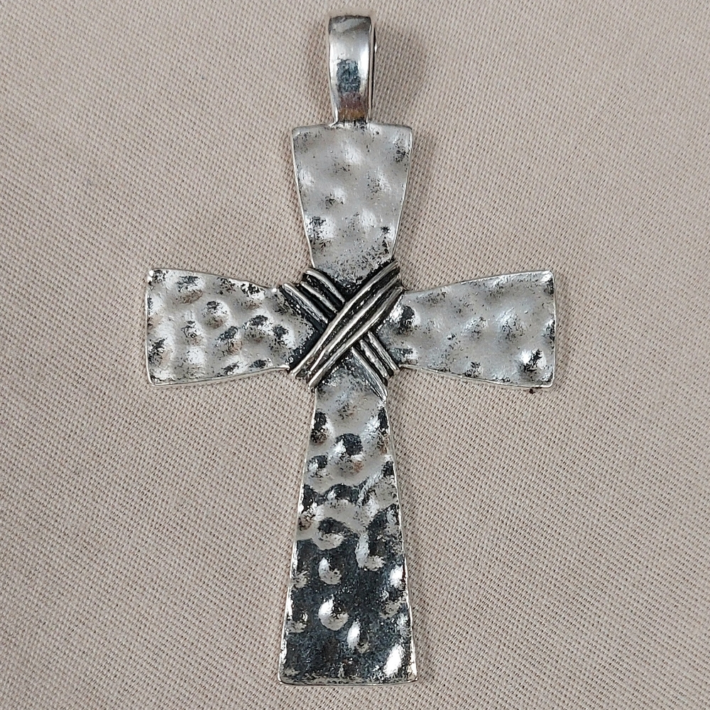 Silver Metal Cross Pendant - Womens Jewelry